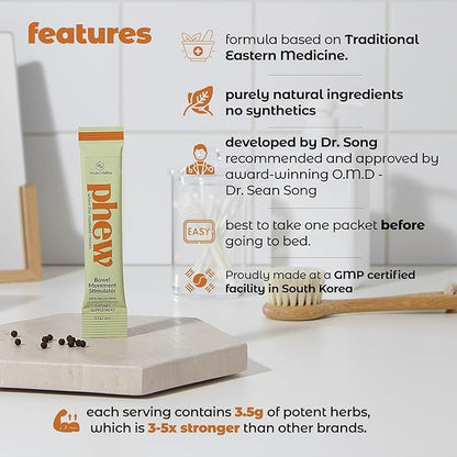 Natural Herbal Colon Cleanse for Constipation Relief and Gut Health by Phew - Colon Constipation Relief Supplement for Gentle Detox, Made with Bitter Orange, and Magnolia Bark (10 Pack)