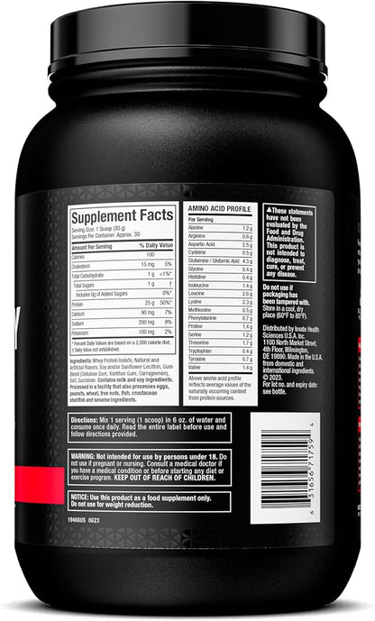 MuscleTech | IsoWhey | Whey Protein Isolate Powder| Muscle Builder for Men & Women | Post Workout Recovery Supplement | Chocolate | 2 lbs | 29 Servings