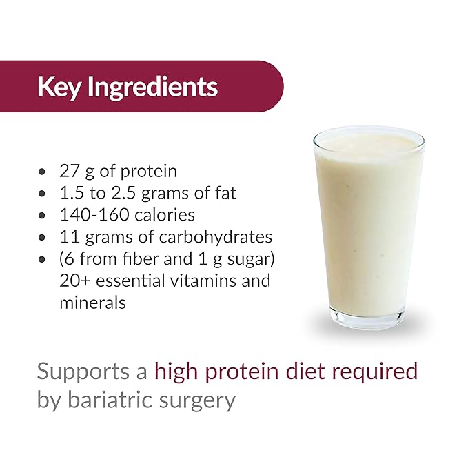 Bariatric Advantage High Protein Meal Replacement Drink Mix, Protein Powder Whey Isolate for Gastric Bypass and Sleeve Gastrectomy Patients, 27g Protein, Lactose Free - Chicken Soup - 28 Servings
