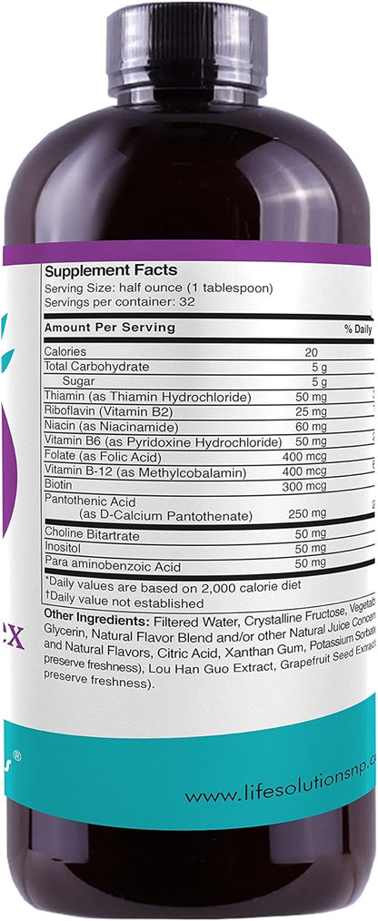 Liquid Super B-Complex - 16 Oz. Naturally Support Your Body's Energy Levels and Metabolism