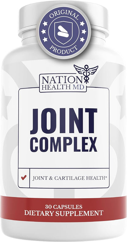 Joint Complex - Joint & Cartilage Health - Joint Support Supplement with Calcium, NEM Eggshell Membrane, Boswellia Serrata - Knee Supplements for Men & Women, 30 Capsules