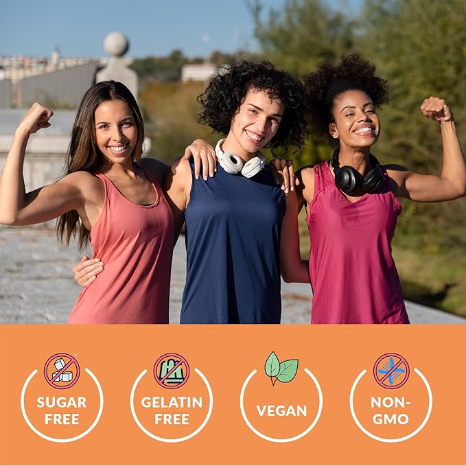 Sugar Free Omega 3 Gummies, Algae Omega 3 Supplement for Adults,Omega 3 DHA 240mg, EPA 110mg w/Vitamin B12,CoQ10