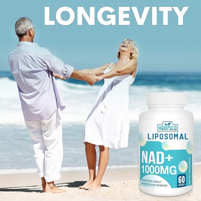 Liposomal NAD+ Supplement 1000 mg | Highest NAD Pontecy | Max Absorption | Pure NAD Supplement | Energy and DNA Repair, Aging Defense, Brain Function | 480 Softgels