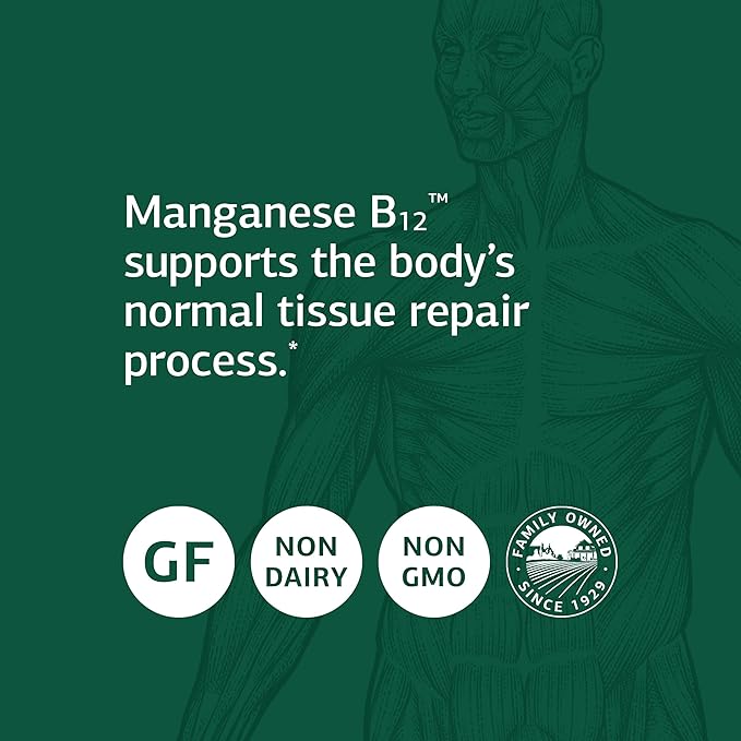 Standard Process Manganese B12 - Whole Food Hemoglobin and Antioxidant with Manganese, Organic Carrot, Maltodextrin, Copper, Organic Sweet Potato, Camu Camu, Vitamin B12-90 Tablets