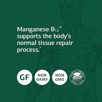 Standard Process Manganese B12 - Whole Food Hemoglobin and Antioxidant with Manganese, Organic Carrot, Maltodextrin, Copper, Organic Sweet Potato, Camu Camu, Vitamin B12-90 Tablets