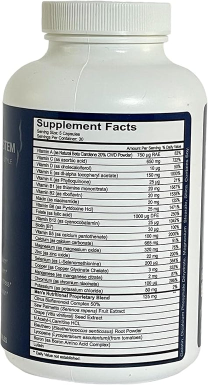 Evince Naturals Men's Daily Nutritional System, Multivitamin