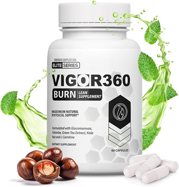 Lean Thermogenic Supplement for Belly & Abdominal Support by Vigor 360 – Strengthens Body Composition for Men & Women – Ideal for Toning, Shredding, & Fitness with Proper Diet & Exercise – 60 Capsules