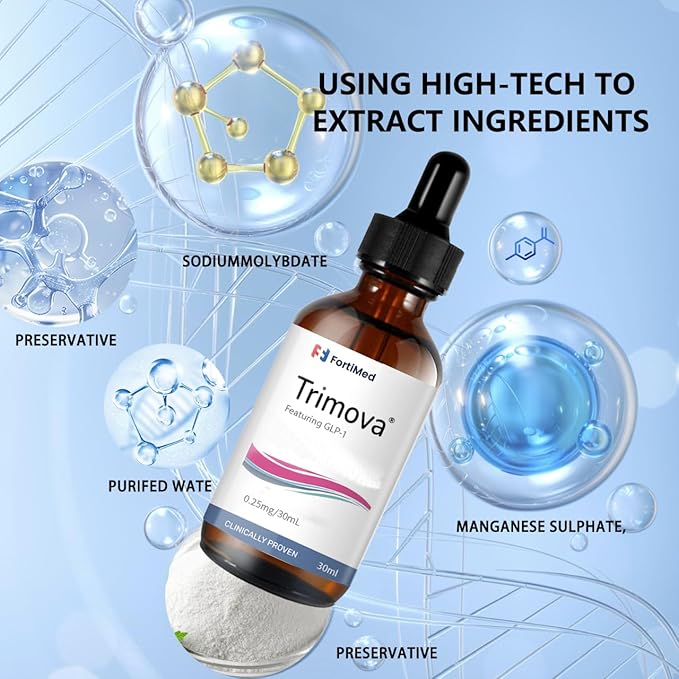 Trimova Drops, Liquid Drops, Natural Vitamin Supplement for Men & Women, Natural Formula,Trimova Boosting Drops (1pc)