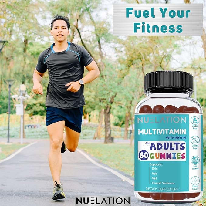 Men & Women Multivitamin Gummies. A well rounded daily gummy multivitamins with Biotin 5000 mcg. Non-GMO, 60 Count, 30 Servings. Multi Vitamin for adults for Immune Support, Overall Wellness