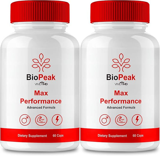 BioPeak Capsules, Bio Peak Advance Formula, BioPeak All Natural Supplement - Biopeak Pills for Maximum Strength, Bio Peak Support Pills Reviews (2 Pack)