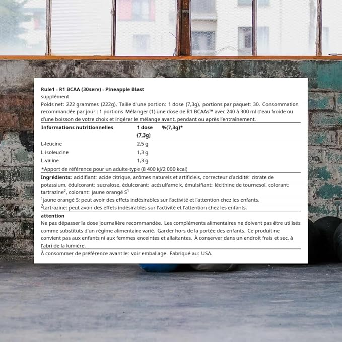 Rule 1 Proteins One Bcaa 30 Serving Pineapple Blast, 213 Gram