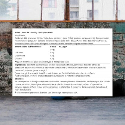 Rule 1 Proteins One Bcaa 30 Serving Pineapple Blast, 213 Gram