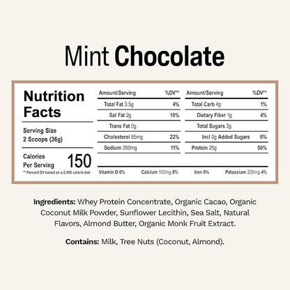 Rise Grass-Fed Whey Protein Powder - Sample Chocolate Almond | 25g Protein No Artificial Flavors, Colors, or Preservatives - Sugar Free, Gluten-Free, Soy Free (Single Serving)