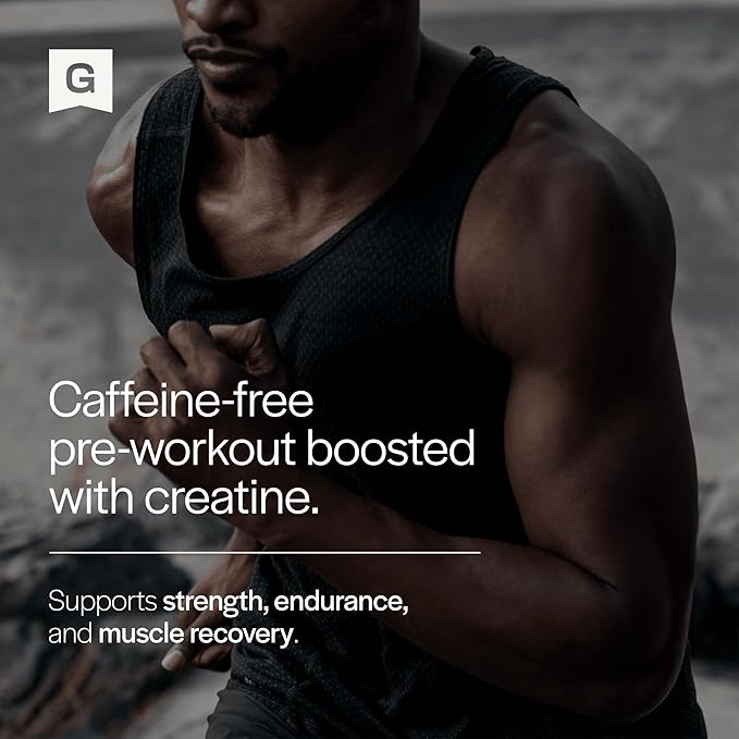 Gainful Pre Workout Powder, Caffeine Free with Creatine, L Citrulline, Beta Alanine, BCAA's, Energy & Muscle Support, Strawberry Lemonade, 14 Servings