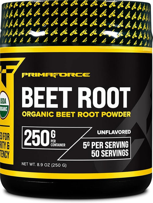 Primaforce Organic Beet Root Powder (250g) Unflavored - Natural Source of Antioxidants and Nutrients