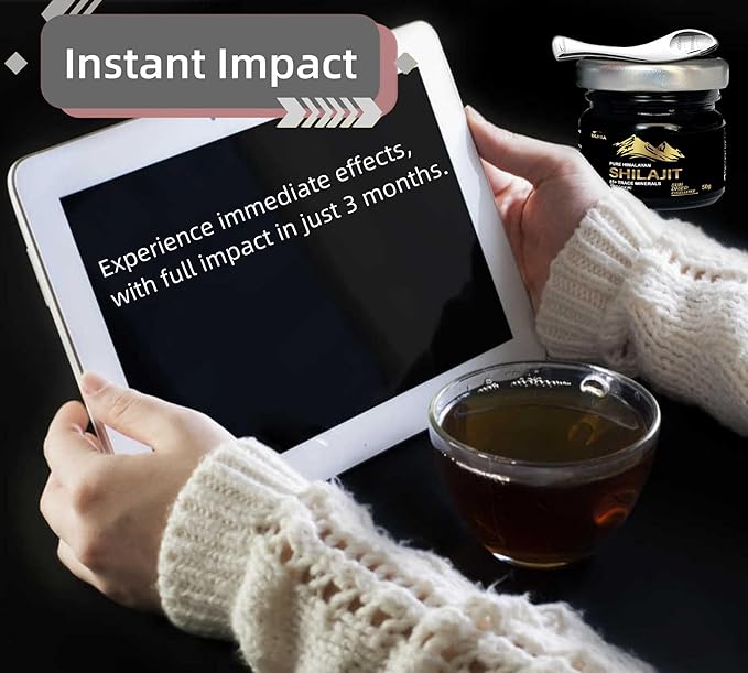 Shilajit Pure Himalayan Organic Shilajit Resin Supplement- Gold+ Grade with 85+ Trace Minerals with 75% Fulvic Acid, Overall Energy & Immune Support, Pure Shilajit for Men & Women, 65g