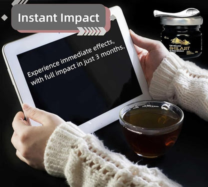 Shilajit Pure Himalayan Organic Shilajit Resin Supplement- Gold+ Grade with 85+ Trace Minerals with 75% Fulvic Acid, Overall Energy & Immune Support, Pure Shilajit for Men & Women, 65g