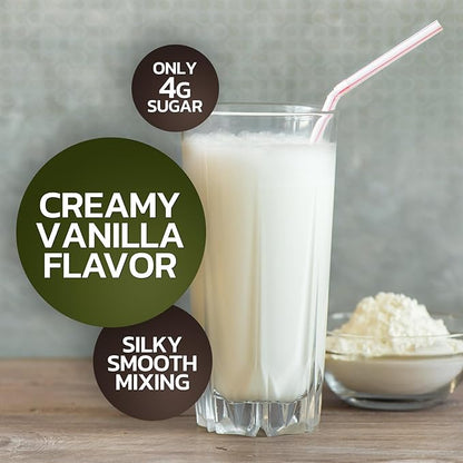 Premium 100% Whey Protein Powder 26g, Creamy French Vanilla, Advanced Isolate Protein for Muscle Gain, Recovery & Immune System Support, No Added Sugar, For Shakes & Vanilla Smoothies - 24 Servings