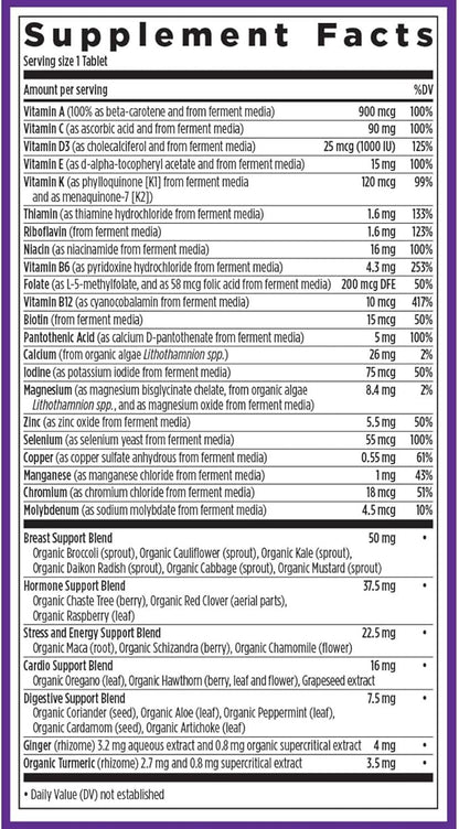 New Chapter Women's Multivitamin 40 plus for Energy, Healthy Aging + Immune Support with 20+ Nutrients -- Every Woman's One Daily 40+, Gentle on the Stomach, 48 Count