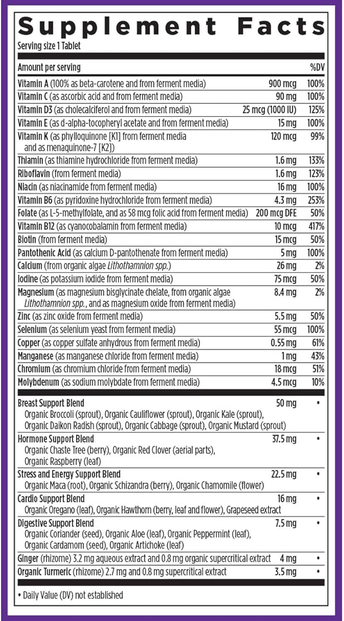 New Chapter Women's Multivitamin 40 Plus for Energy, Healthy Aging + Immune Support with 20+ Nutrients -- Every Woman's One Daily 40+, Gentle on the Stomach, 96 Count