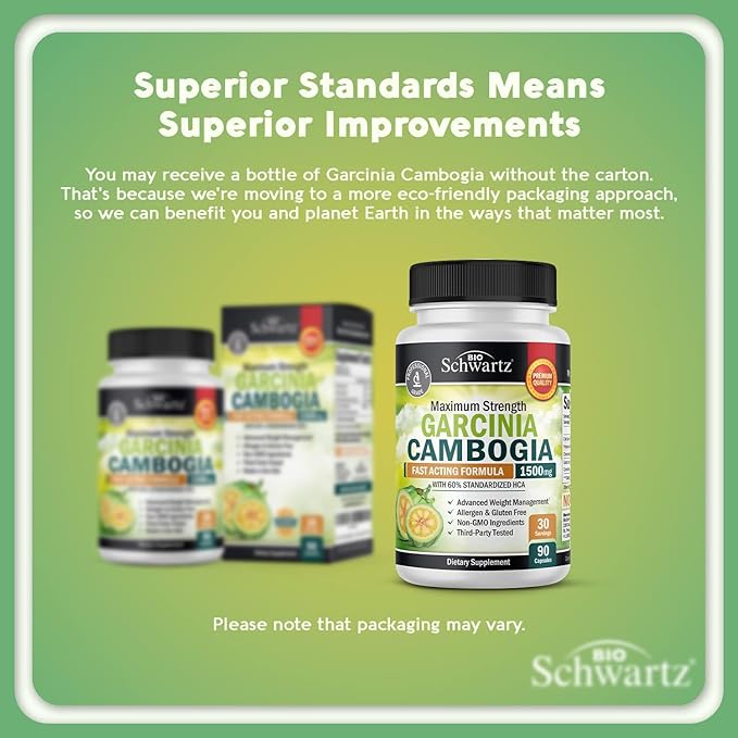 Garcinia Cambogia Weight Loss Pills - 1500mg HCA Pure Extract - Fast Acting Appetite Suppressant - Fat Burner for Women and Men to Help Lose Weight - Carb Blocker Metabolism Diet Pill - 90 Capsules