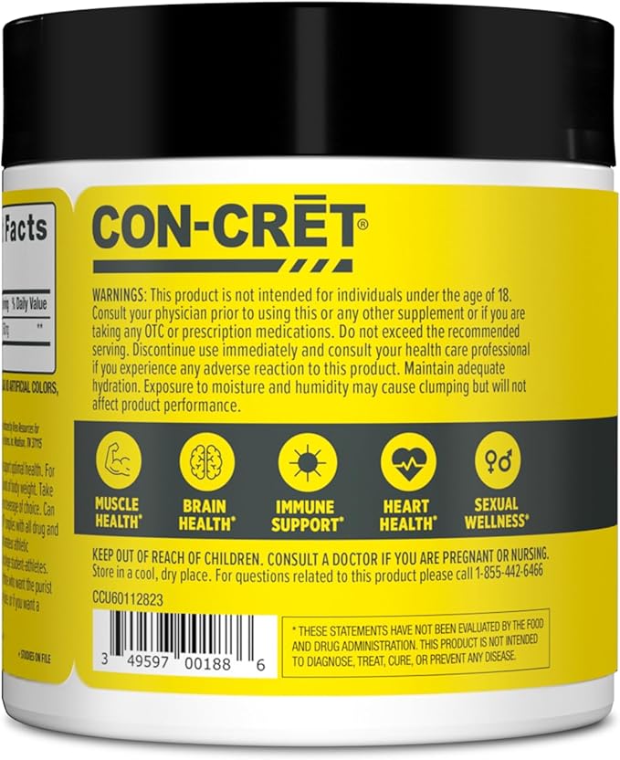 Creatine HCl Powder | Muscle, Cognitive, Cellular Energy Support | No Bloating or Cramps | USA Made & NSF Certified | Raspberry (64 Serving)