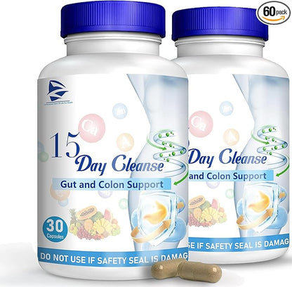 15 Day Gut Cleanse - Gut and Colon Support, Pastillas De 15 Dias para Limpiar El Colon, Limpieza De 15 Dias, 15 Day Colon Cleanse