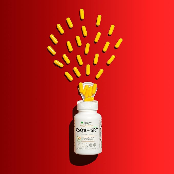 Jigsaw Health CoQ10-SRT | Heart Health Support | with Sustained Release Technology | 60 Servings
