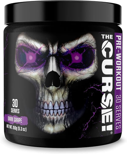 JNX SPORTS The Curse! Pre Workout Powder - Dark Grape 30 Servings | Preworkout: Boost Strength, Energy + Focus for Men & Women | Caffeine, Beta-Alanine, Creatine & L-Citrulline