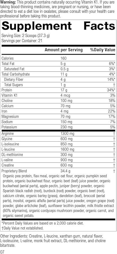 Standard Process SP Detox Balance Chai - Gluten-Free Detox Cleanse Formula with Magnesium, Iron, Creatine, Protein, arginine, Monk Fruit Extract, l-leucine, Choline, Potassium