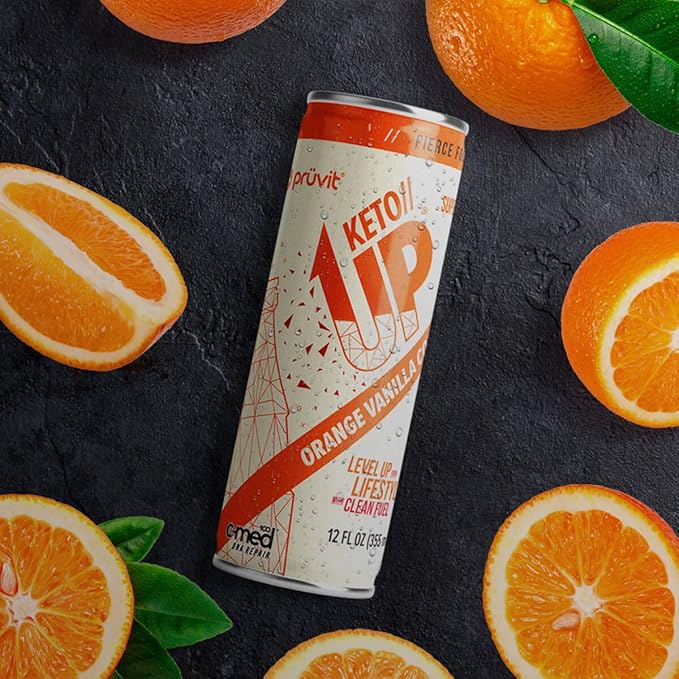 The Orange Vanilla Cola Keto//Up® Drink – Ready-to-Drink Ketones for Focus for Men and Women - 12 Pack