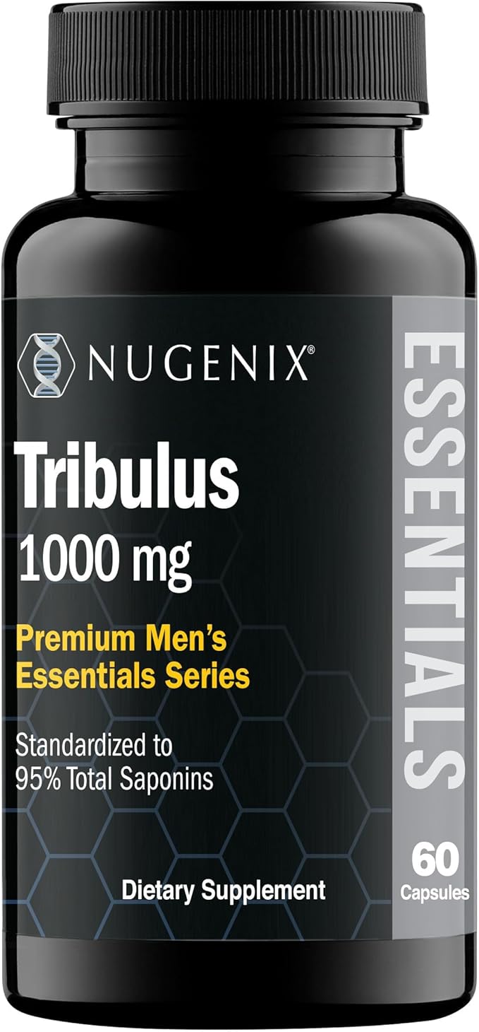 Nugenix Essentials Tribulus Terrestris for Men Extract - 95% Total Saponins, 1000mg High Potency, Extra Strength, 60 Count