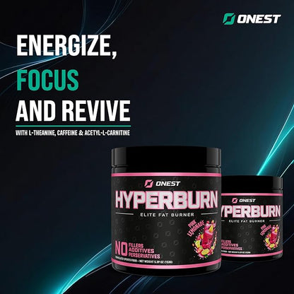 ONEST Hyperburn Thermogenic Powder – 153g (30 Servings) Enhanced Energy Boost & Performance Support Supplement, Sports Nutrition Protein Powder
