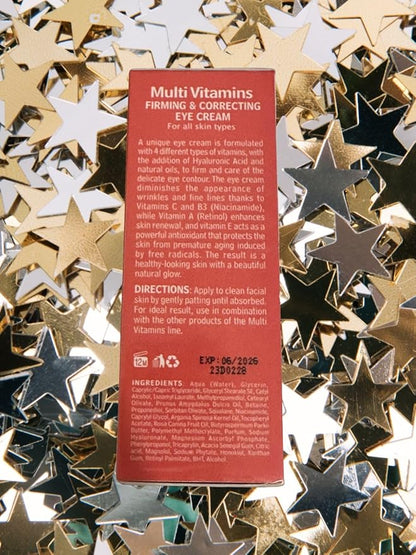 Clean Beauty Multi-Vitamins Firming & Correcting Eye Cream for All Skin Types