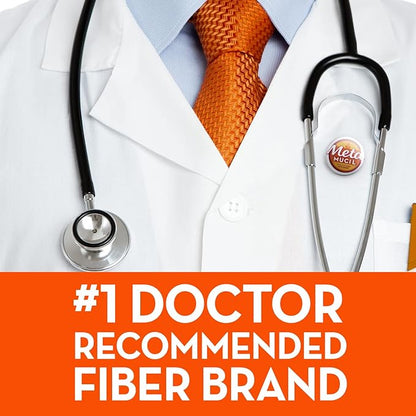 Metamucil Fiber, 4-in-1 Psyllium Fiber Supplement Powder with Real Sugar, Orange Smooth Flavored Drink, 72 Servings (Packaging May Vary), Coarse Texture, 1.9 Pound (Pack of 2)