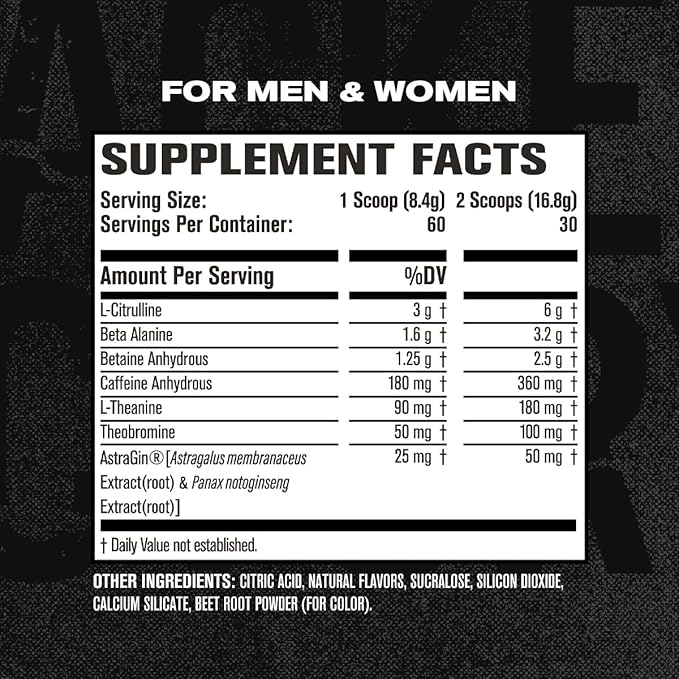 NITROSURGE Pre Workout Supplement - Endless Energy, Instant Strength Gains, Clear Focus, Intense Pumps - Nitric Oxide Booster & Powerful Preworkout Energy Powder - 60 Servings, Cherry Limeade