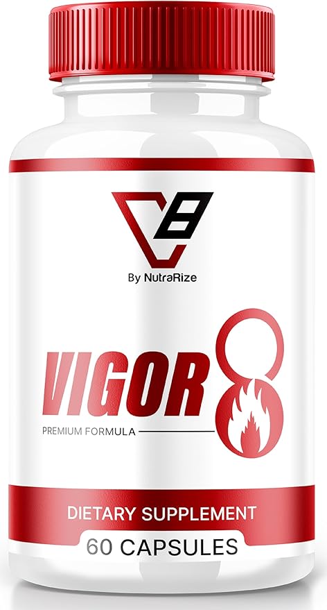 Vigor 8 for Men, Vigor 8 Pills Male Enhancing Formula, Vigor Eight Supplement Capsules Test Boost, Vigor8 Stamina Booster Reviews Horny Goat Weed Tongkat Ali (60 Capsules)