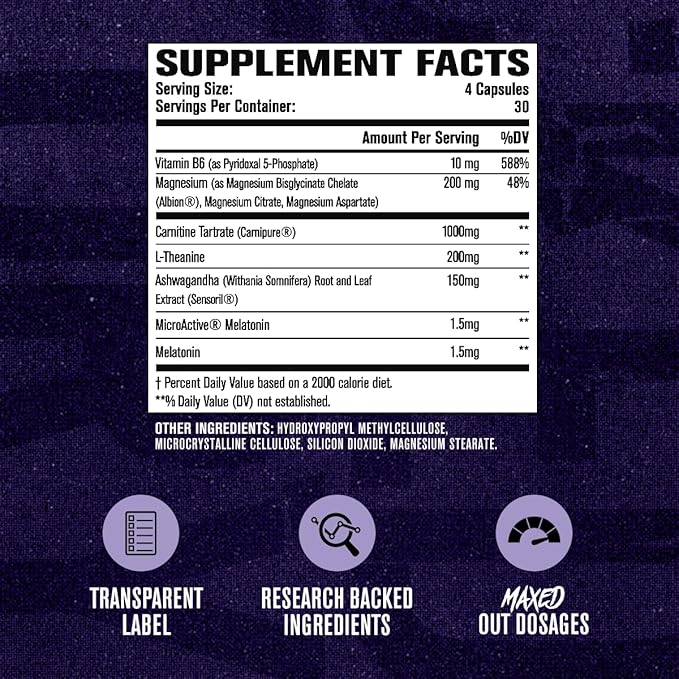 Jacked Factory Lean PM Max - High-Performance Weight Loss, Sleep Support, Fat Burner, & Appetite Suppressant for Men and Women w/Melatonin, Magnesium, Carnipure, & Ashwagandha - 120 Diet Pills