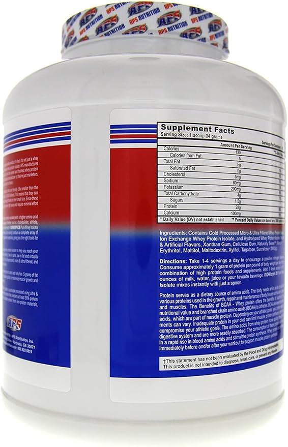 APS Nutrition Isomorph Protein Powder Supplement | Whey Protein Isolate | Ultra- Filtered | 28g Protein |Vanilla Ice Cream, 5 Pound (Pack of 1)