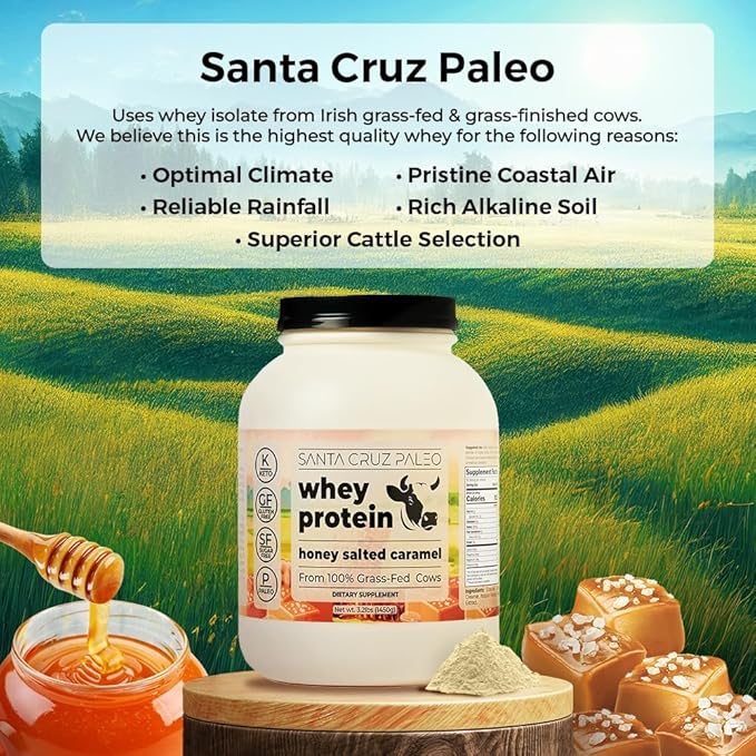 Santa Cruz Paleo Whey Protein Tub (Honey Salted Caramel)