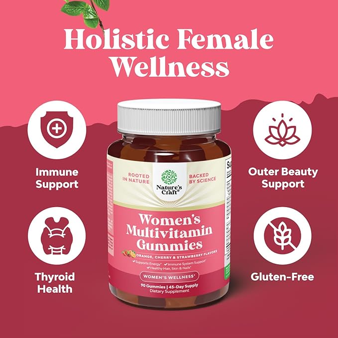Delicious Daily Multivitamin for Women Gummies - Women's Multivitamin Gummies for Adults Energy and Immunity - Gummy Vitamins for Women's Health and Wellness - Non-GMO Gluten Free and Halal 90 Count