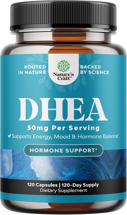 DHEA 50mg for Men and Women - High Strength DHEA Supplement for Women & Men for Enhanced Energy and Hormone Balance for Women & Men - Men and Women's Hormone Balance Supplement (4 Month Supply)
