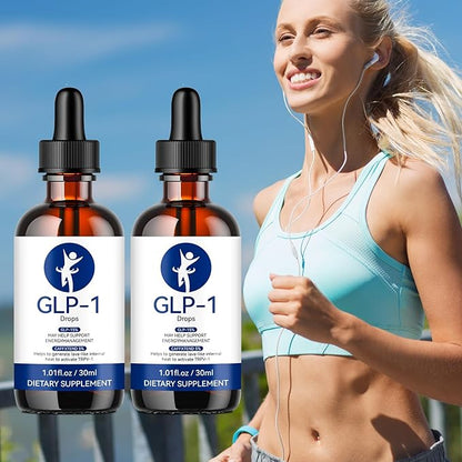 GLP-1 Drops, GLP-1 Supplement Drops for Men and Women ((2 Pack, 2.02 Fl Oz))