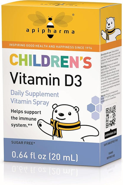 Children's Vitamin D3 Supplement Spray - Easy to Use D3 Spray for Kids - Natural Multivitamin Spray with Immune Support, Pharmacist Developed (130 Sprays)