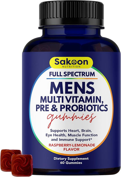 Sakoon nutrition Men's Multivitamin Gummies with Probiotics and Prebiotics