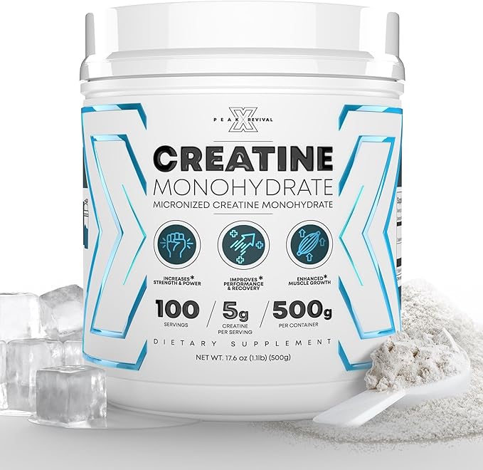 Performance Micronized Creatine Monohydrate Powder Supplement, 5000mg (5g), 100 Servings, Unflavored, Gluten Free, Non-GMO, Vegan
