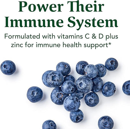 MegaFood Kids Multivitamin Gummies - Kids Vitamins - Age 4+ with Vitamin C, Vitamin D, Zinc, Choline, and Real Fruit - Brain & Immune Support - Berrylicious Flavor - 60 Gummies (30 Servings)
