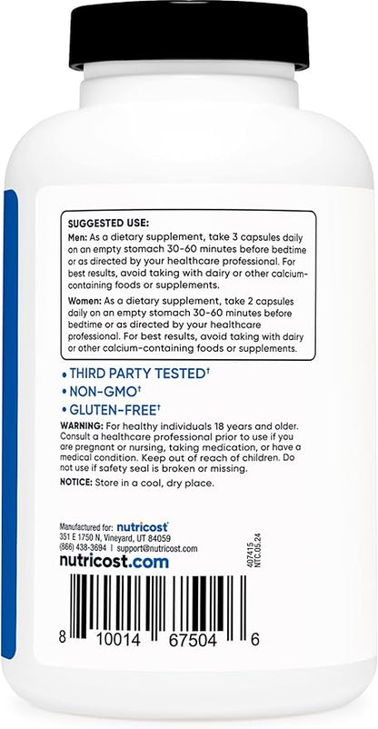 Nutricost ZMA 180 Capsules - Non-GMO and Gluten Free ZMA Supplement
