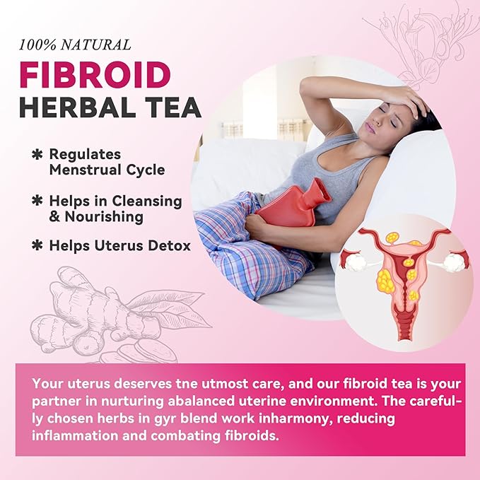 Laicuherb Fibroids Shrink Herbal Tea for Women Get Pregnant Fast & Hormone Balance, 10 Teabags Fertility Tea for Women Shrink Ovarian Cysts, Natural Detox Womb Tea to Warm Uterus and Detox