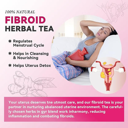 Laicuherb Fibroids Shrink Herbal Tea for Women Get Pregnant Fast & Hormone Balance, 10 Teabags Fertility Tea for Women Shrink Ovarian Cysts, Natural Detox Womb Tea to Warm Uterus and Detox